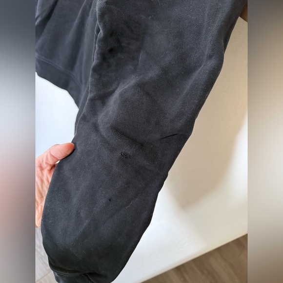 All Saints|Solid black hoodie pullover sweater with small simple logo•••Large - Picture 15 of 16